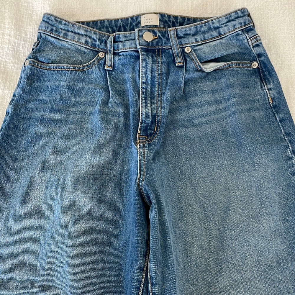 Dark blue straight denim jeans